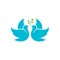 Bird wing Dove icon Template