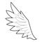 Bird wing icon, outline style