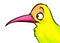 Bird yellow cartoon illustration