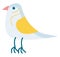 Bird with yellow wing vector illustration
