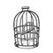 Birdcage For Domestic Parrot Monochrome Vector