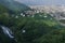 Birdeye view of Kobe cityscape , mountain,forest and Nunobiki w