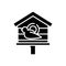 Birdhouse black icon, concept illustration, vector flat symbol, glyph sign.