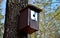 Birdhouse built for smaller species of tit and robins that have a smaller inlet opening. The woodpecker likes to enlarge the hole