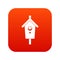 Birdhouse icon digital red