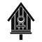 Birdhouse icon, simple style