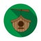 Birdhouse icon on white background. House for the birds. Caring for nature and the animal world.