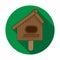 Birdhouse icon on white background. House for the birds. Caring for nature and the animal world. Design of various birdhouses.