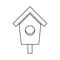 Birdhouse nesting box icon, outline style