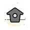 Birdhouse, Tweet, Twitter Abstract Flat Color Icon Template