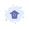 Birdhouse, Tweet, Twitter Blue Icon on Abstract Cloud Background