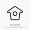 Birdhouse, Tweet, Twitter Line Icon Vector