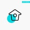 Birdhouse, Tweet, Twitter turquoise highlight circle point Vector icon