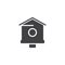 Birdhouse vector icon