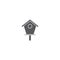 Birdhouse vector icon symbol isolated on white background