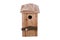 Birdhouse on a white background. Shed for birds on a white background