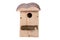 Birdhouse on a white background. Shed for birds on a white background