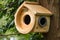 birdhouse with window that allows the birds to view their surroundings