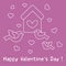 Birds, birdhouse and hearts. Valentine\'s Day.