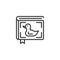 Birds book line icon