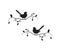 Birds On Branch Silhouette Vector, Wall Decals, Wall artwork, Birds on two branches design, Birds Silhouette