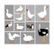 Birds collection vector illustration isolated. Big set of farm poultry and domestic animals. Fowl group. Stork, duck, goose...