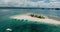 Birds eye aerial view of Hagonoy Island Beach.