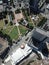 Birds eye drone shot of Centennial Olympic Park in Atlanta