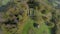 Birds eye view of a castle ruins