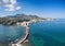 Birds eye view of Ischia Ponte, Ischia island - Italy