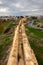 Birds`eye view of Kamares Aqueduct, Larnaca, Cyprus