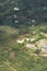 Birds eye view of lush green palani foothills and mountain village near kodaikanal hill station in tamilnadu, india