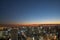 The birds eye view of nights lights of central Tokyo. Japan