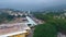 A birds eye view of temple and devotees during festival