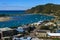 Birds` eye view of the town of Whakatane, New Zealand