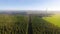 Birds eye view on Wind Power Turbine