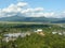 Birds eyes view landscape.