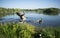 Birds In Flight At Beautiful Manvers Lake