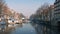 Birds Flocking Around Scenic Canal