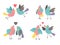 Birds love characters. Cute bird valentines, hugging chirping kissing funny spring birdie family character couple vector