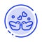 Birds, Lovebirds, Couple, Ducks Blue Dotted Line Line Icon