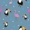 Birds pattern seamless vector illustration