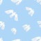 Birds in sky, seamless pattern. Dove flock flying, endless background, texture design. White winged feathered pigeons