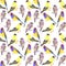 Birds in tints and shades of yellow seamless watercolor bird painting background