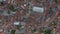 Birds View of Bruges, Belgium Market Place with little traffic and empty streets during Coronavirus Pandemic Lockdown