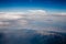 Birds view from the plane to wonderful structured clouds like a