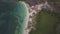 Birdseye Aerial View of Tropical Beach on Rosario Islands Archipelago, Colombia