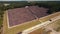 Birdseye view of Belzec Death Camp. Former nazi death camp ground in the middle of green forest. Holocaust memorial.