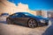 Birgu, Malta - January 10, 2019: Sport electric car BMW I8 parked at the marina in Birgu, Malta. The BMW i8 is a plug-in hybrid