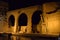 BIRGU, MALTA - Jul 18, 2014: Old arches connecting Fort St Angelo with the bastions surrounding the city of Birgu in Malta